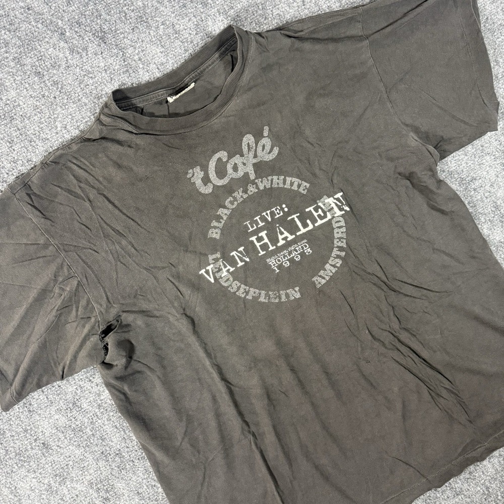 VTG Van Halen Live 1993 Tour Shirt Right Here Right Now Amsterdam Black Fade XL